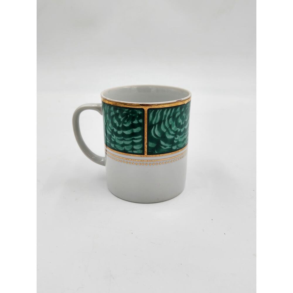 Vintage Georges Briard Imperial Malachite Porcelain Cappuccino Cups & Saucers 4 - Picture 15 of 15